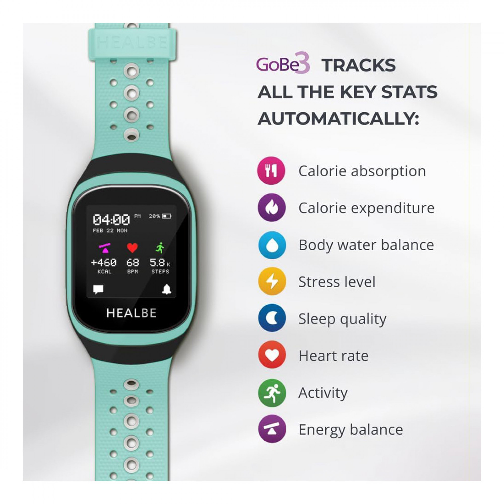 Фітнес-браслет HEALBE GoBe3 Green